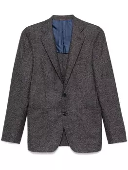 Canali пиджак в ломаную клетку, коричневый