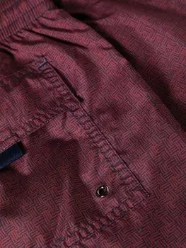 Canali плавки-шорты с геометричным узором, красный