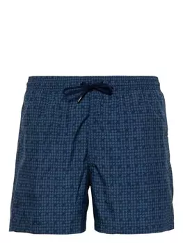 Canali плавки-шорты в ломаную клетку, синий