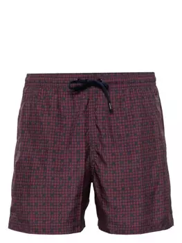 Canali плавки-шорты в ломаную клетку, синий