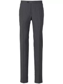 Canali полосатые брюки строгого кроя, серый
