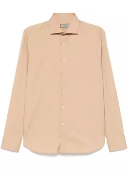 Canali поплиновая рубашка, коричневый