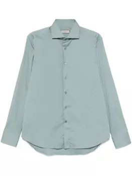 Canali поплиновая рубашка, зеленый