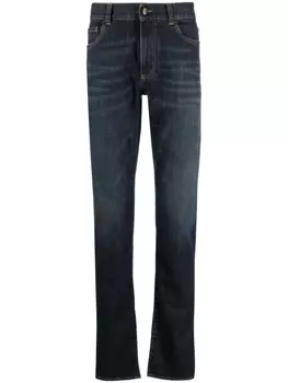 Canali прямые джинсы с заниженной талией, синий
