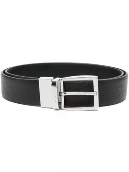 Canali ремень из зернистой кожи, черный