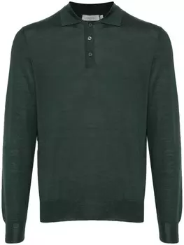 Canali рубашка поло из шерсти мериноса, зеленый