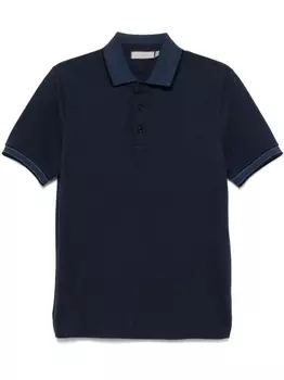 Canali рубашка поло из ткани пике, синий