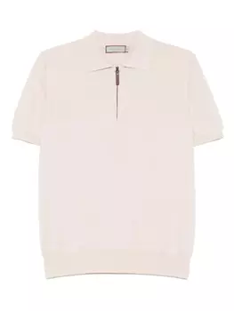 Canali рубашка поло на молнии, розовый