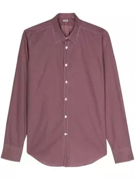 Canali рубашка с геометричным узором, красный