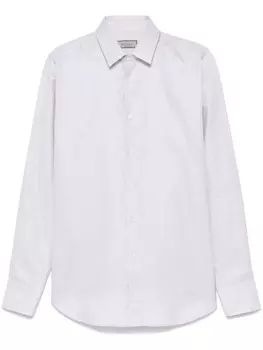 Canali рубашка с геометричным узором, серый