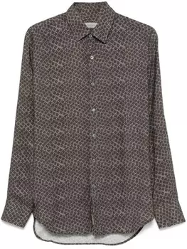 Canali рубашка с графичным принтом, зеленый