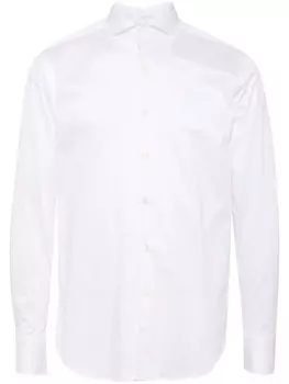 Canali рубашка с отложным воротником, белый