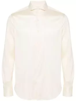 Canali рубашка с отложным воротником, нейтральный цвет