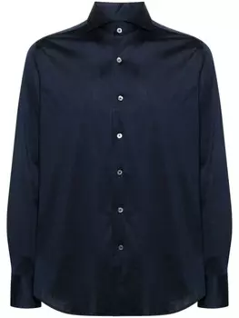 Canali рубашка с отложным воротником, синий