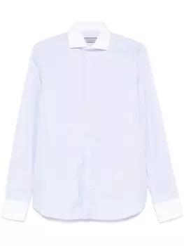 Canali рубашка с отложным воротником, синий