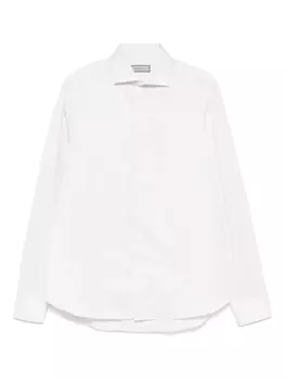 Canali рубашка со срезанным воротником, нейтральный