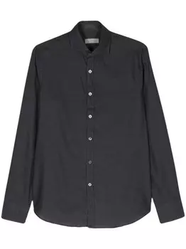 Canali рубашка со срезанным воротником, серый