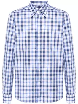 Canali рубашка в клетку, синий