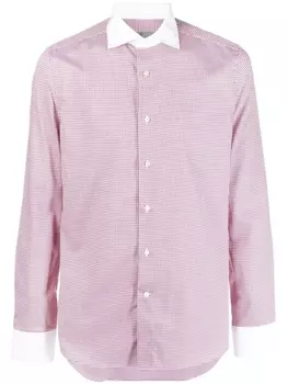 Canali рубашка в ломаную клетку, красный