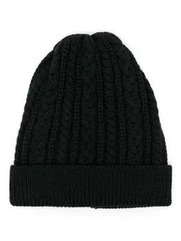 Canali шапка бини фактурной вязки, зеленый