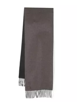 Canali шарф с логотипом, коричневый