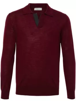 Canali шерстяная рубашка поло, красный