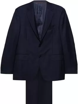 Canali шерстяной костюм с однобортным пиджаком, синий