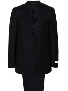 Canali шерстяной костюм с однобортным пиджаком, синий