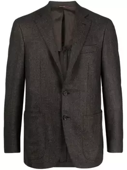 Canali шерстяной пиджак, коричневый
