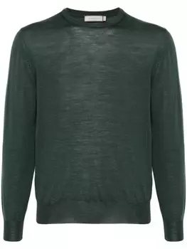 Canali свитер с круглым вырезом, зеленый