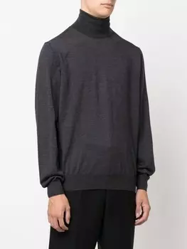 Canali свитер с высоким воротником, серый