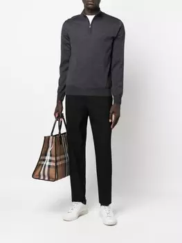 Canali топ тонкой вязки с длинными рукавами, серый