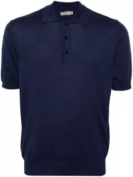 Canali трикотажная рубашка поло, синий