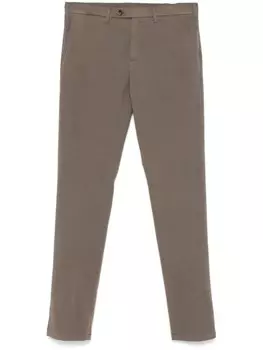 Canali узкие брюки чинос, коричневый