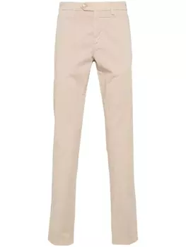 Canali узкие брюки чинос, нейтральный цвет