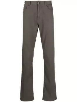 Canali узкие джинсы с заниженной талией, коричневый