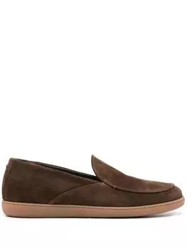 Canali замшевые лоферы, коричневый