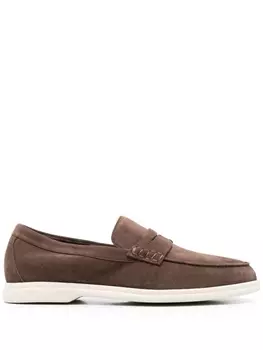 Canali замшевые лоферы, коричневый