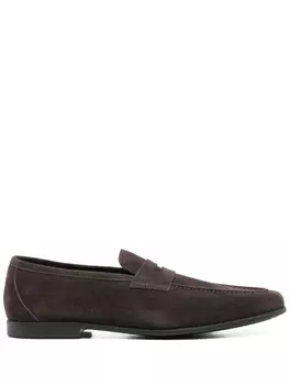 Canali замшевые лоферы, коричневый