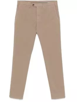Canali зауженные брюки, коричневый