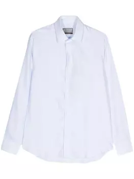 Canali жаккардовая рубашка с узором, синий