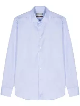 Canali жаккардовая рубашка с узором, синий