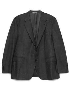 Canali жаккардовый пиджак с узором, серый