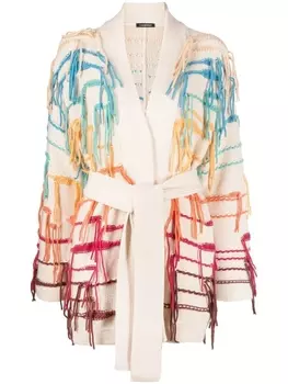 Canessa кардиган Rainbow Dream с бахромой, нейтральный цвет