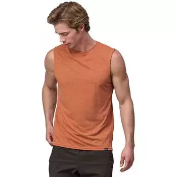 Capilene cool повседневная рубашка без рукавов Patagonia, цвет sienna clay/light sienna clay x-dye