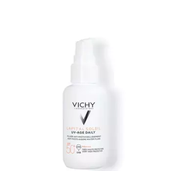 Capital Soleil UV Age Daily SPF 50+ Невидимый солнцезащитный крем с ниацинамидом 40 мл Vichy