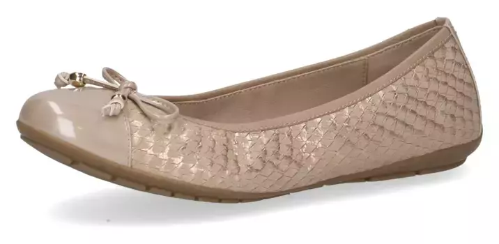 Caprice балетки, праздничная обувь, тапочки, удобная обувь с пеной с эффектом памяти, бежевый