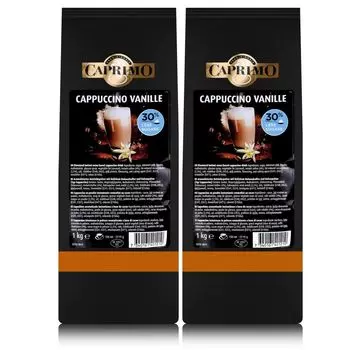 Caprimo Cappuccino Vanilla Drink Порошковый растворимый кофе 1 кг (2 шт. в упаковке)