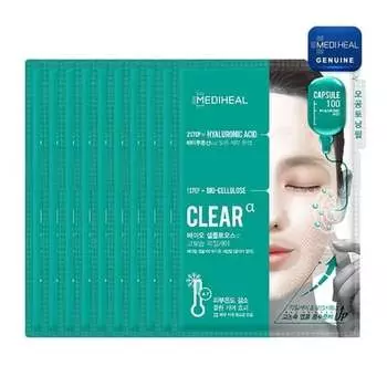 Capsule 100 Bio Seconderm Clear О± Маска Pack 23мл + Гиалуроновая кислота 4мл, Mediheal