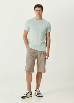 Capulet бежевые бермуды с двойными складками AllSaints